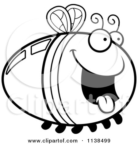 450x470 Cartoon Clipart Of An Outlined Hungry Firefly Lightning Bug - Lightning Bug Drawing