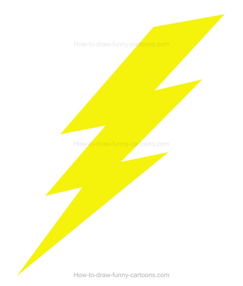 500x588 How To Draw A Cartoon Lightning - Lightning Drawing