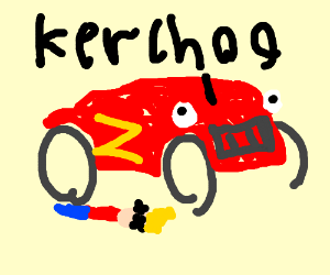 300x250 Lightning Mcqueen Running Over Blond Guy Drawing - Lightning Mcqueen Drawing