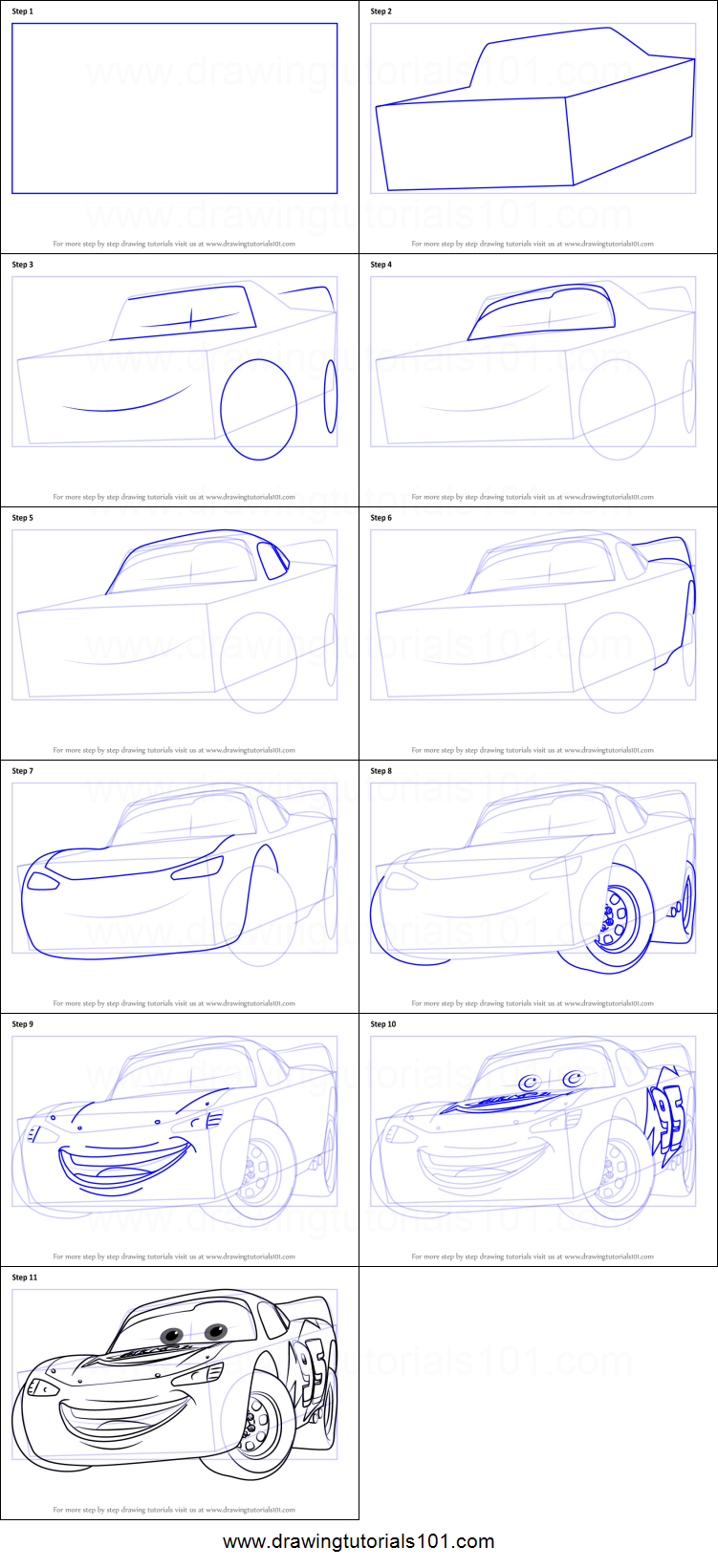 751x1641 How To Draw Lightning Mcqueen From Cars Printable Step - Lightning Mcqueen Drawing