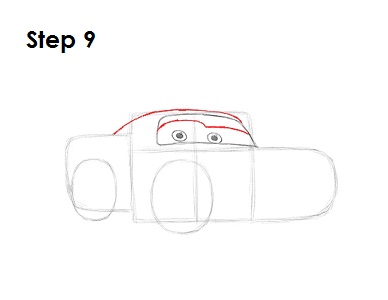 388x300 How To Draw Lightning Mcqueen - Lightning Mcqueen Line Drawing