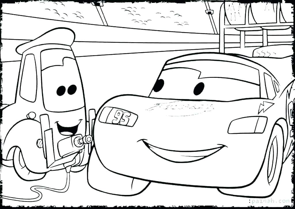 1024x728 Lightening Mcqueen Coloring - Lightning Mcqueen Line Drawing