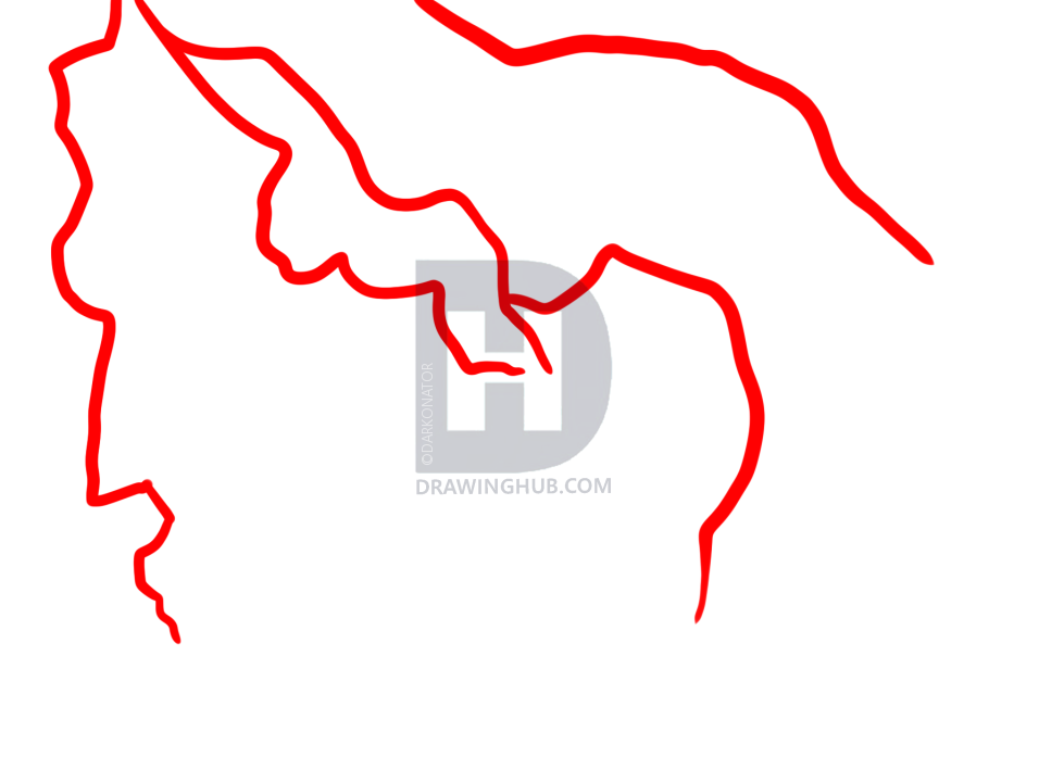 956x720 how to draw a lightning storm, step - Lightning Storm Drawing