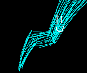 300x250 Happy Cyan Lightning Strike Drawing - Lightning Strike Drawing