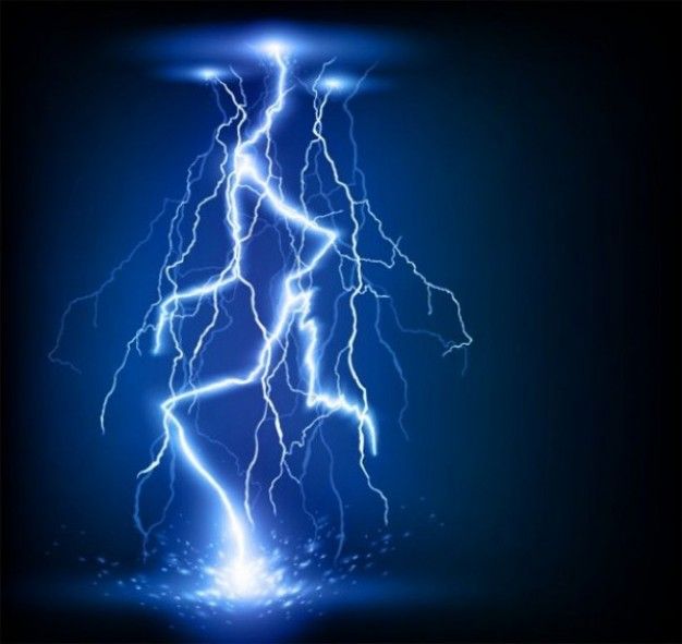 626x591 Realistic Lightning Strike On Dark Background Tattoo Ideas - Lightning Strike Drawing