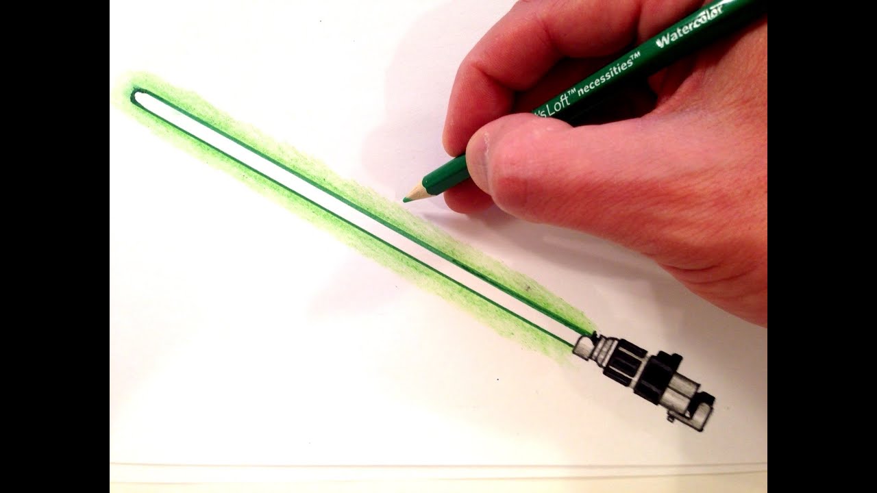 1280x720 how to draw yoda's lightsaber - Lightsaber Drawing