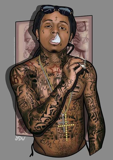 480x678 lil wayne art g in rapper art, lil wayne, trill art - Lil Wayne Cartoon Drawing