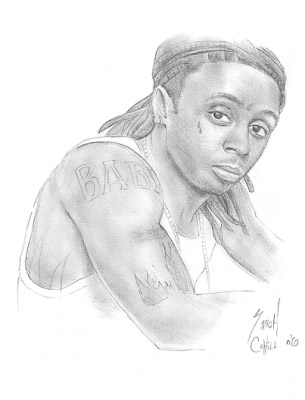 305x400 Lil Wayne Drawing - Lil Wayne Drawing