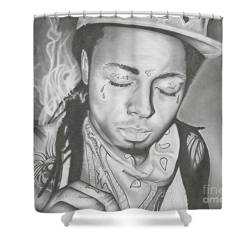 800x800 Lil Wayne Shower Curtain For Sale - Lil Wayne Drawing