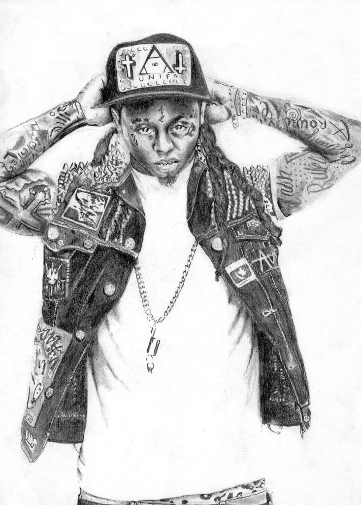 733x1024 My Lil Wayne Drawing - Lil Wayne Drawing