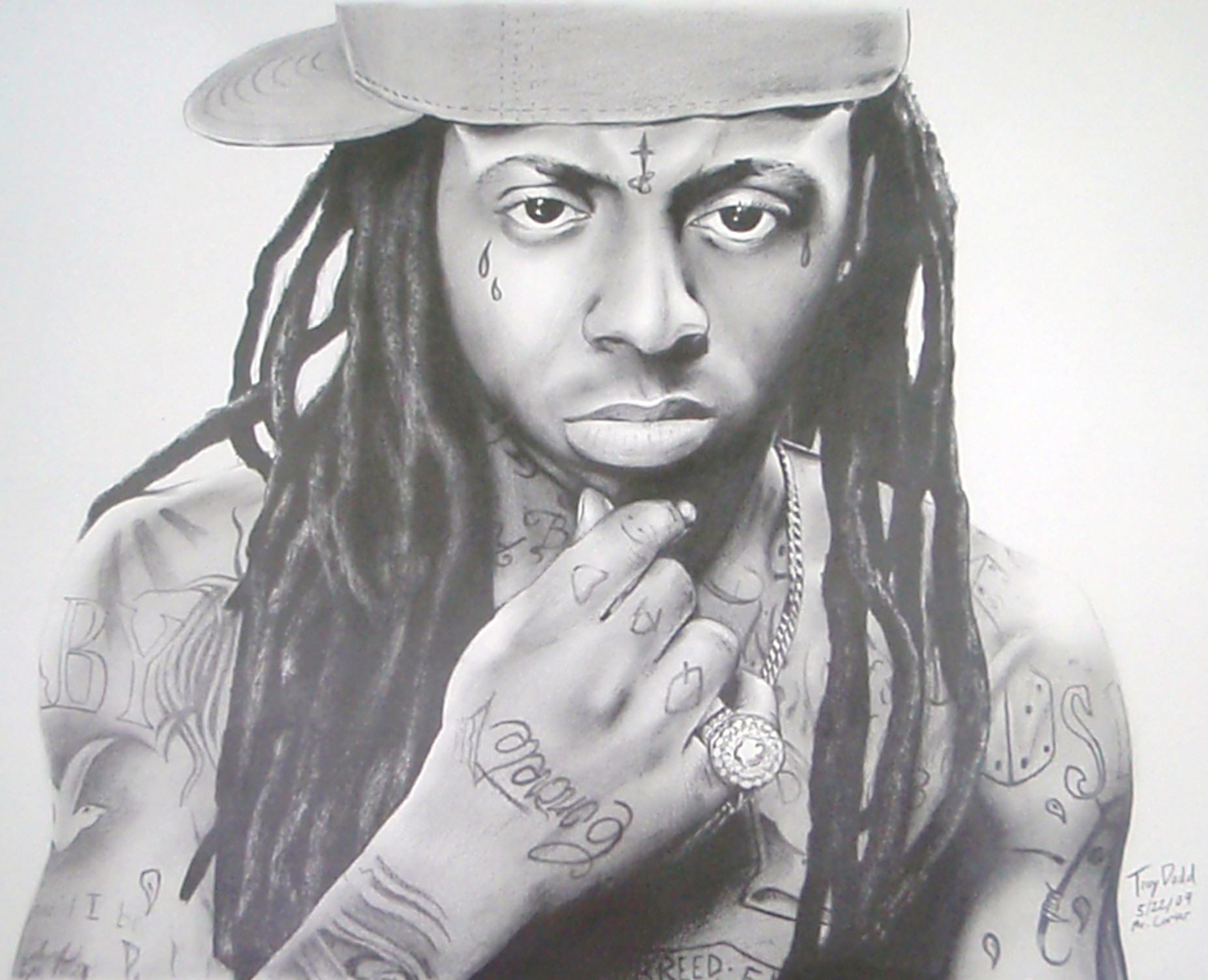 1854x1504 My Sister's Drawing - Lil Wayne Drawing