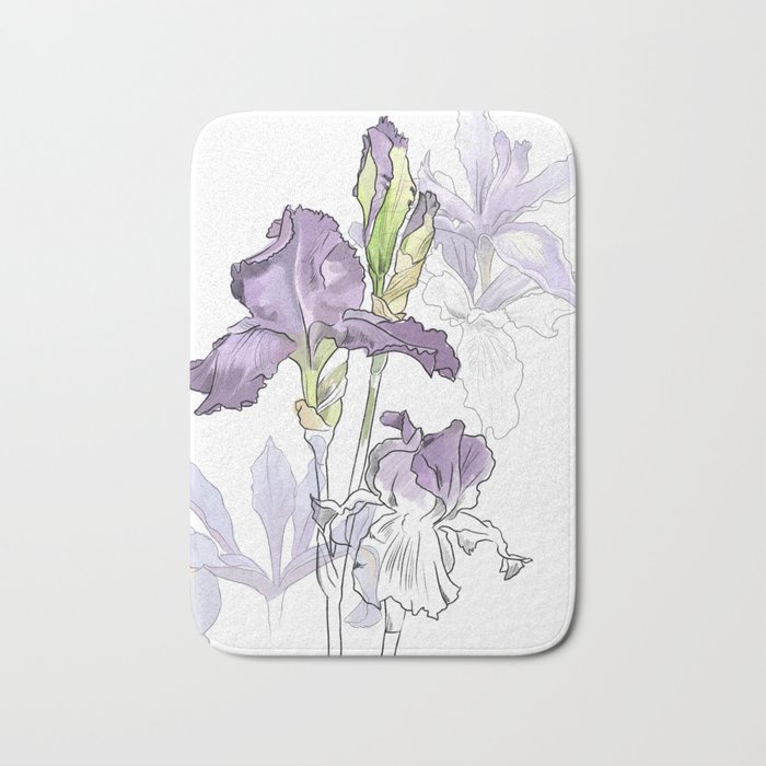 700x700 iris - Lilac Botanical Drawing
