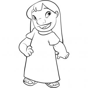 302x302 How To Draw Lilo, Step - Lilo And Stitch Drawing