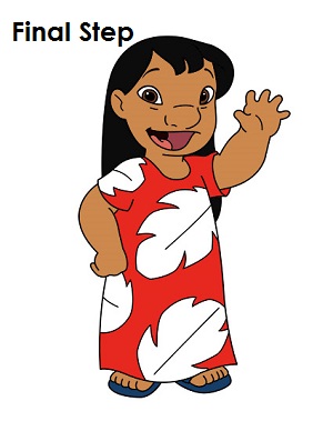 300x388 How To Draw Lilo - Lilo And Stitch Drawing