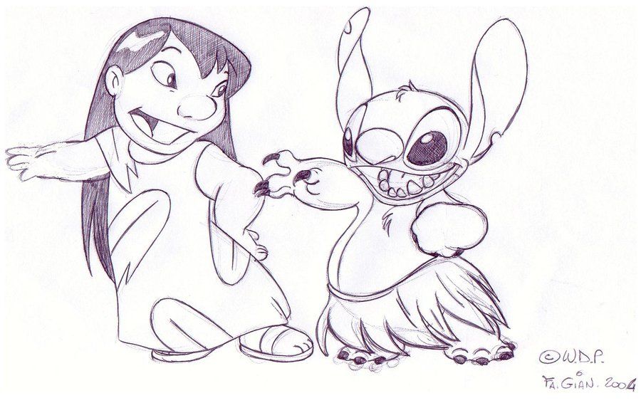 900x566 Lilo And Stitch - Lilo And Stitch Drawing