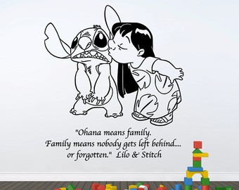 340x270 lilo and stitch wall decals ohana means family inspired disney - Lilo And Stitch Drawing Ohana