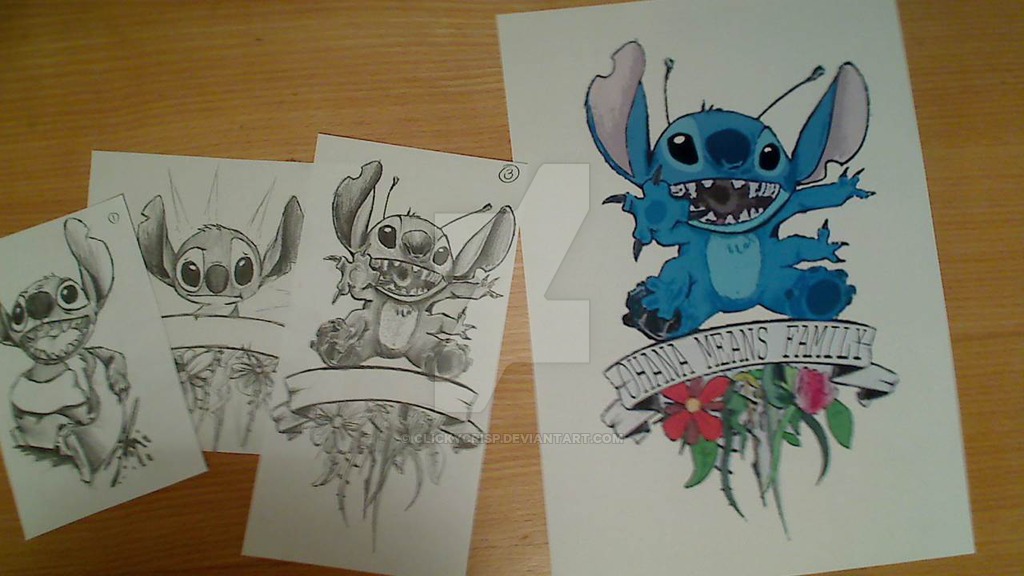 1024x576 lilo and stitch tattoo design - Lilo And Stitch Drawing Ohana