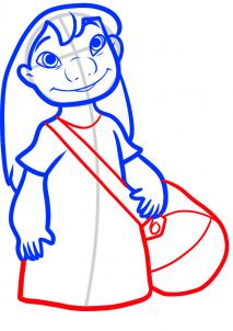 213x302 how to draw how to draw lilo from lilo and stitch - Lilo Stitch Drawing