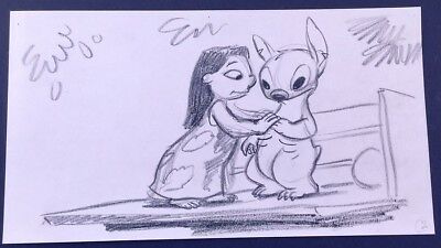400x225 lilo stitch pencil storyboard drawing lilo teaching stitch - Lilo Stitch Drawing