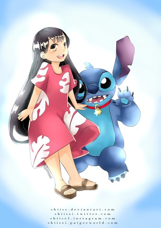 320x453 Lilostitch Drawings On Paigeeworld Pictures Of Lilostitch - Lilo Stitch Drawing