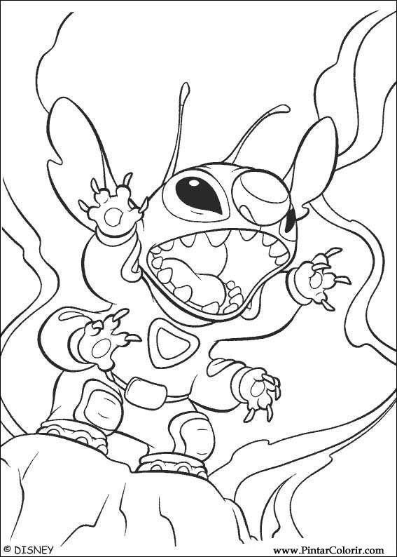 567x794 drawings to paint colour lilo and stitch - Lilo Stitch Drawing