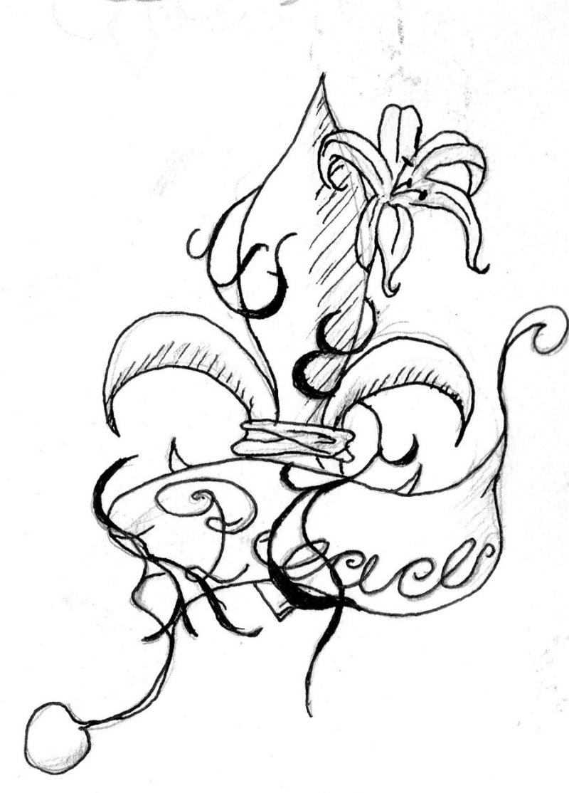800x1114 Fleur De Lis N Lily Flower Tattoo Drawing - Lily Flower Tattoo Drawing