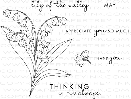 457x345 May Birth Flower Drawing - Lily Of The Valley Line Drawing