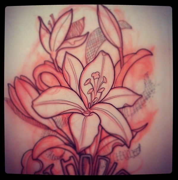 Lily Tattoo Drawing at PaintingValley.com | Explore collection of Lily ...