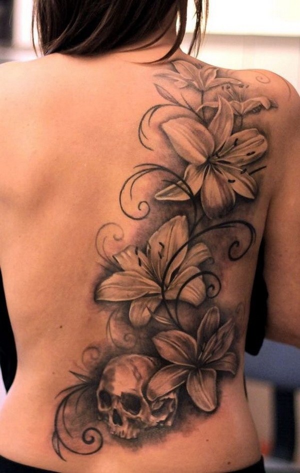 600x945 Pretty Lily Flower Tattoo Designs - Lily Tattoo Drawing