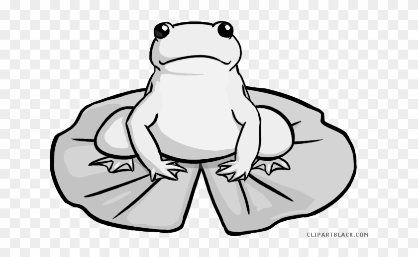 840x518 frog on lily pad animal free black white clipart images - Lilypad Drawing