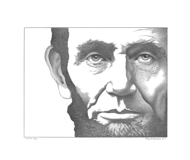 794x667 Lincoln Eyes Original Drawing Of Mr Lincoln Etsy - Lincoln Drawing