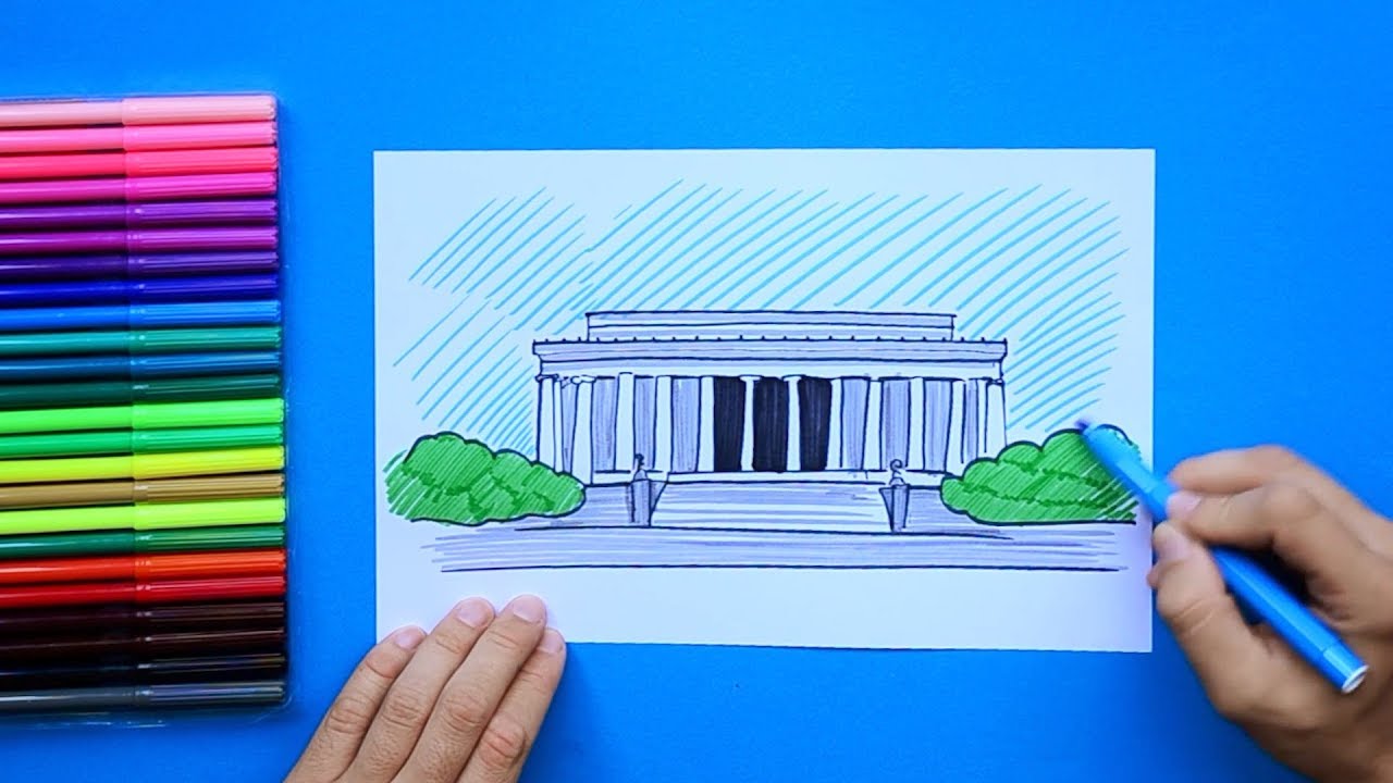 Lincoln Memorial Drawing at PaintingValley.com | Explore collection of ...