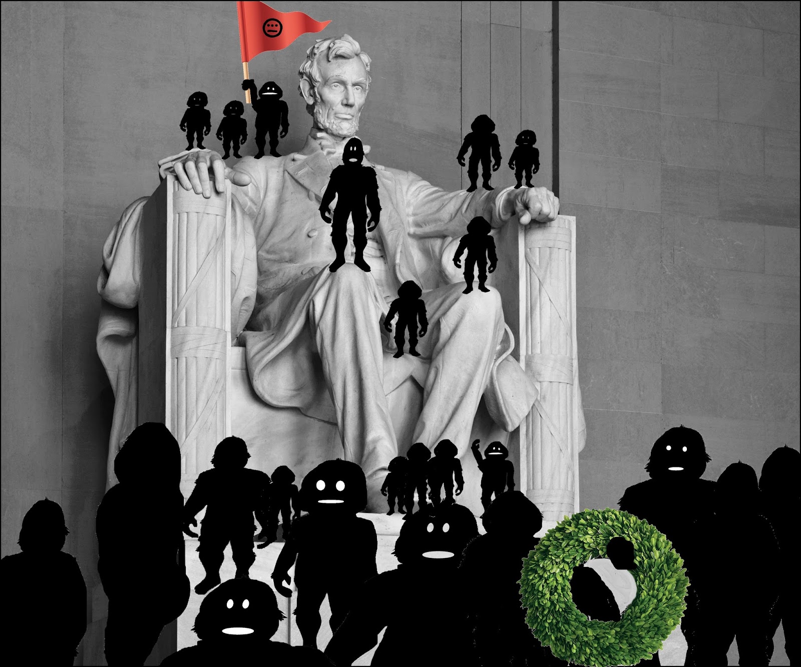 1600x1333 all this is that drawing no sasquatch pay their respects - Lincoln Memorial Drawing