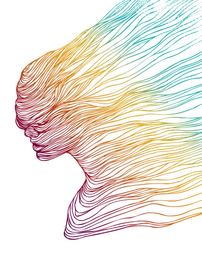 690x863 Dashed And Contour Line Drawings Complex Simplicity In A Black - Line Art Drawing