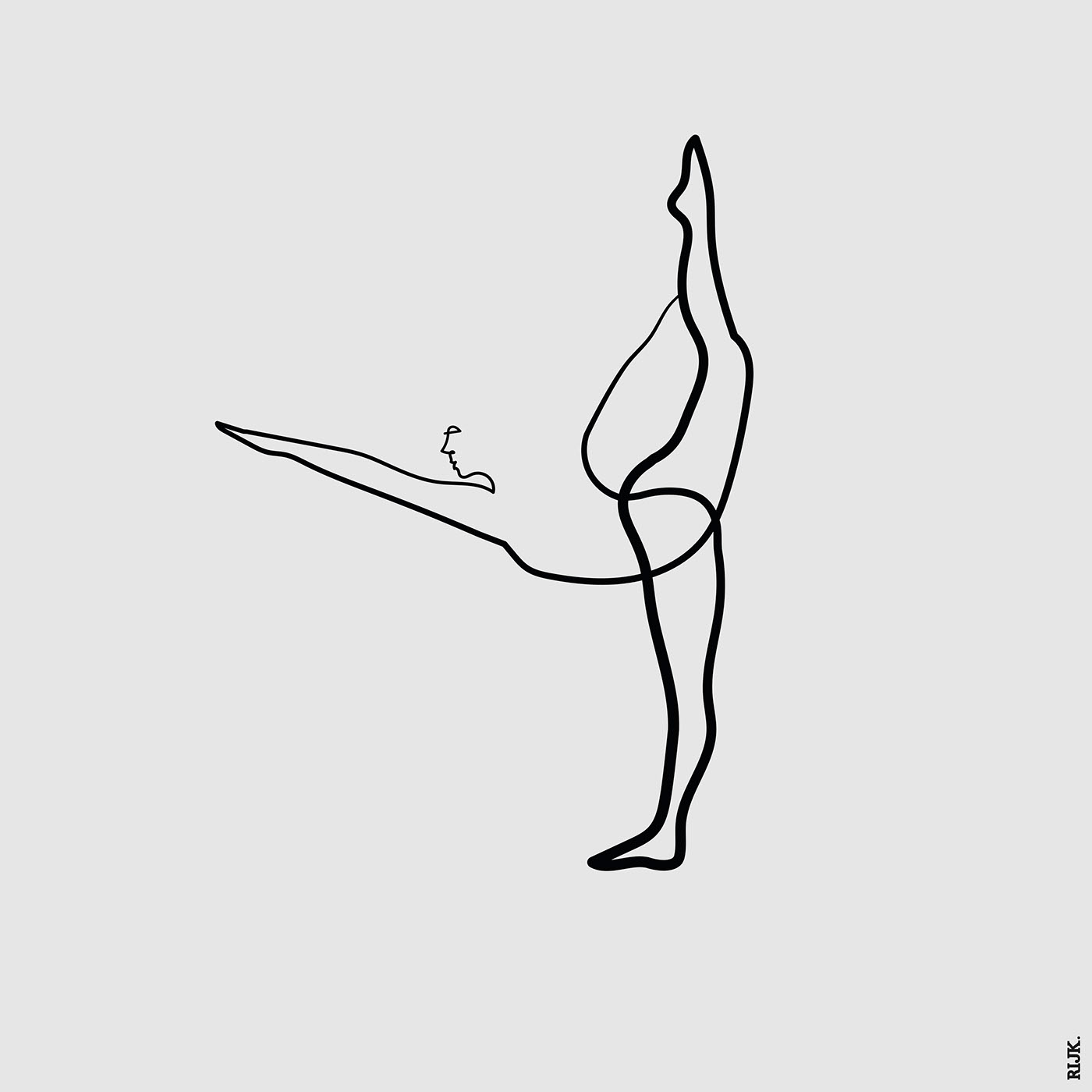 1400x1400 Oneline Illustrations On Behance - Line Dance Drawing