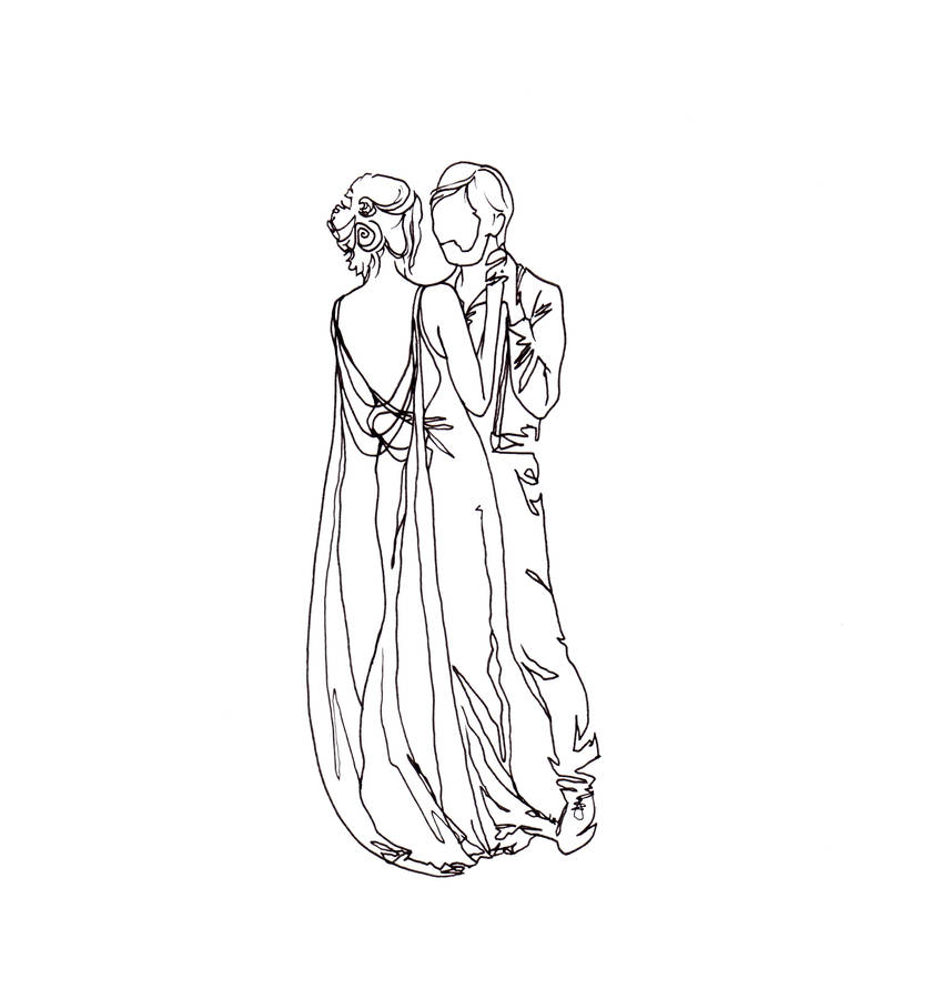 847x900 Personalised Wedding Dance Drawing - Line Dance Drawing