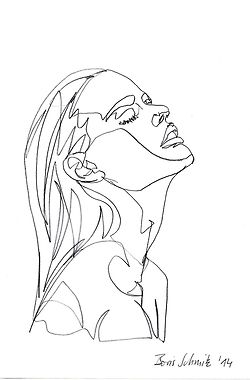 250x380 Continuous Line Drawing Portraits - Line Drawing