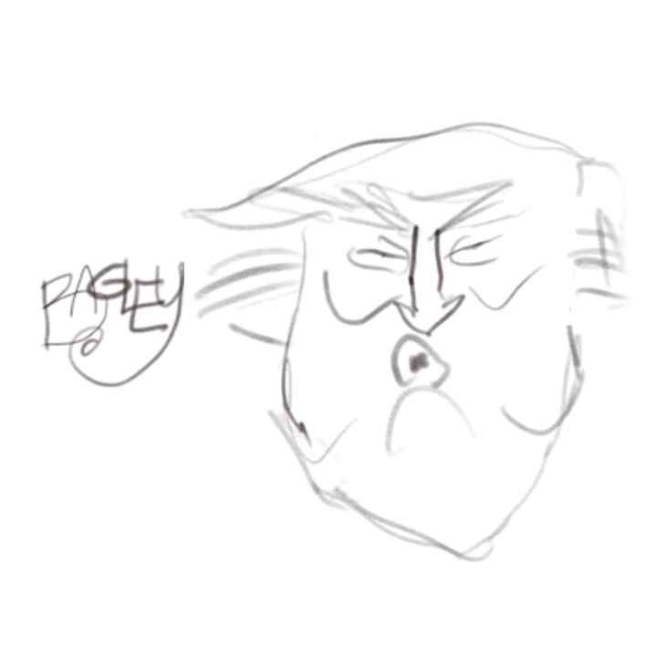 720x720 Drawing Trump - Line Drawing Black And White