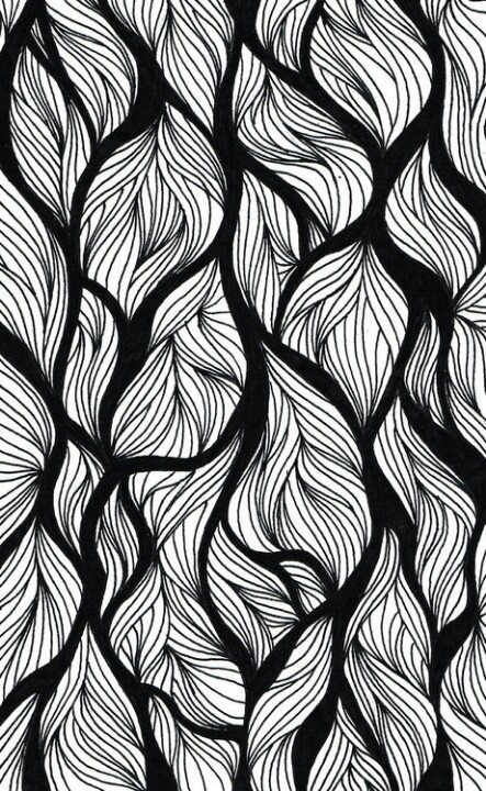 443x720 Monochrome Textures - Line Drawing Black And White