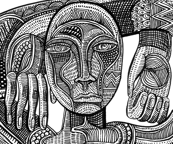 600x500 Black And White Art Line - Line Drawing Black And White