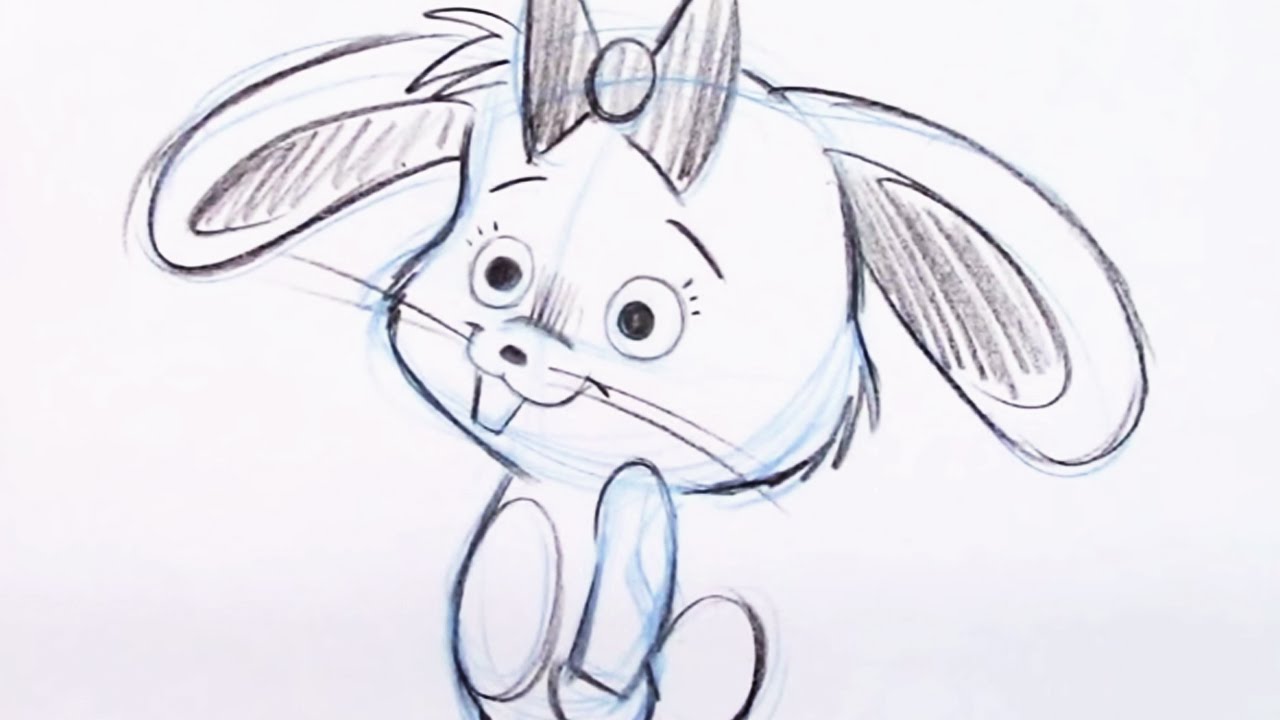 1280x720 Draw A Bunny Rabbit - Line Drawing Bunny Rabbit