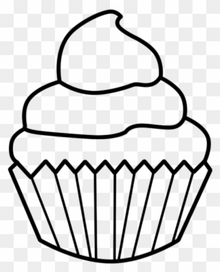 320x395 Cupcake Clipart, Transparent Cupcake Clip Art Png Download - Line Drawing Clipart