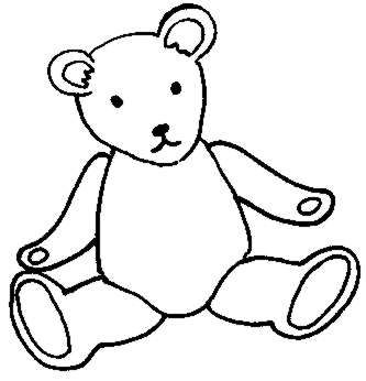 333x346 Teddy Bear Clip Art Line Drawing Clipart Clipartbold - Line Drawing Clipart