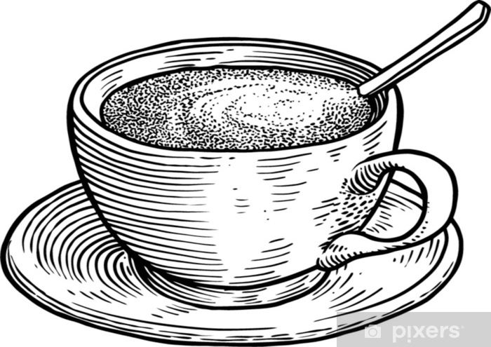 Line Drawing Coffee Cup at PaintingValley.com | Explore collection of ...