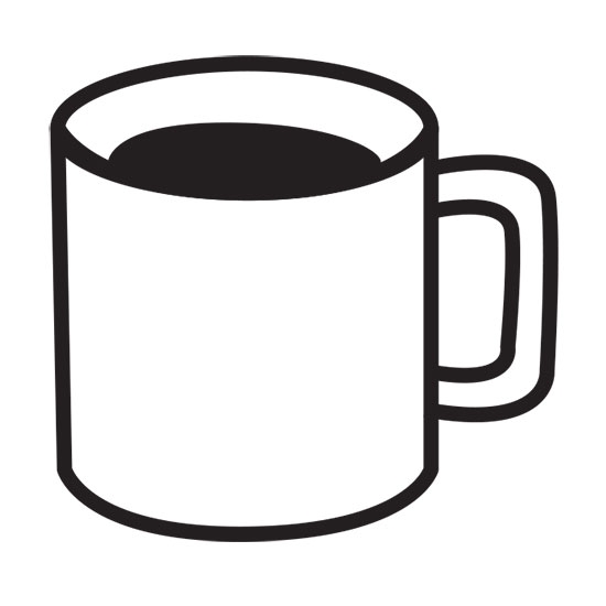 550x550 Design Stamp Coffee Cup Cool Tools - Line Drawing Coffee Cup