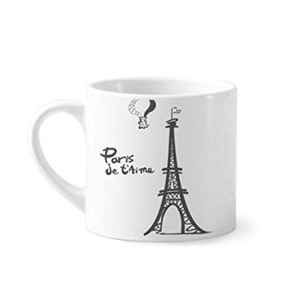 425x425 Line Drawing Eiffel Tower Silhouette Paris Mini Coffee - Line Drawing Coffee Cup