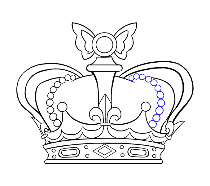 678x600 How To Draw A Crown In A Few Easy Steps Easy Drawing Guides - Line Drawing Crown
