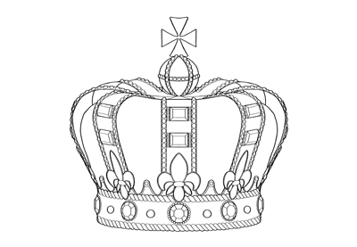 400x277 How To Draw A Crown - Line Drawing Crown