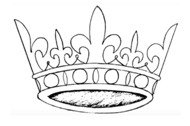 750x500 How To Draw A Crown Step - Line Drawing Crown