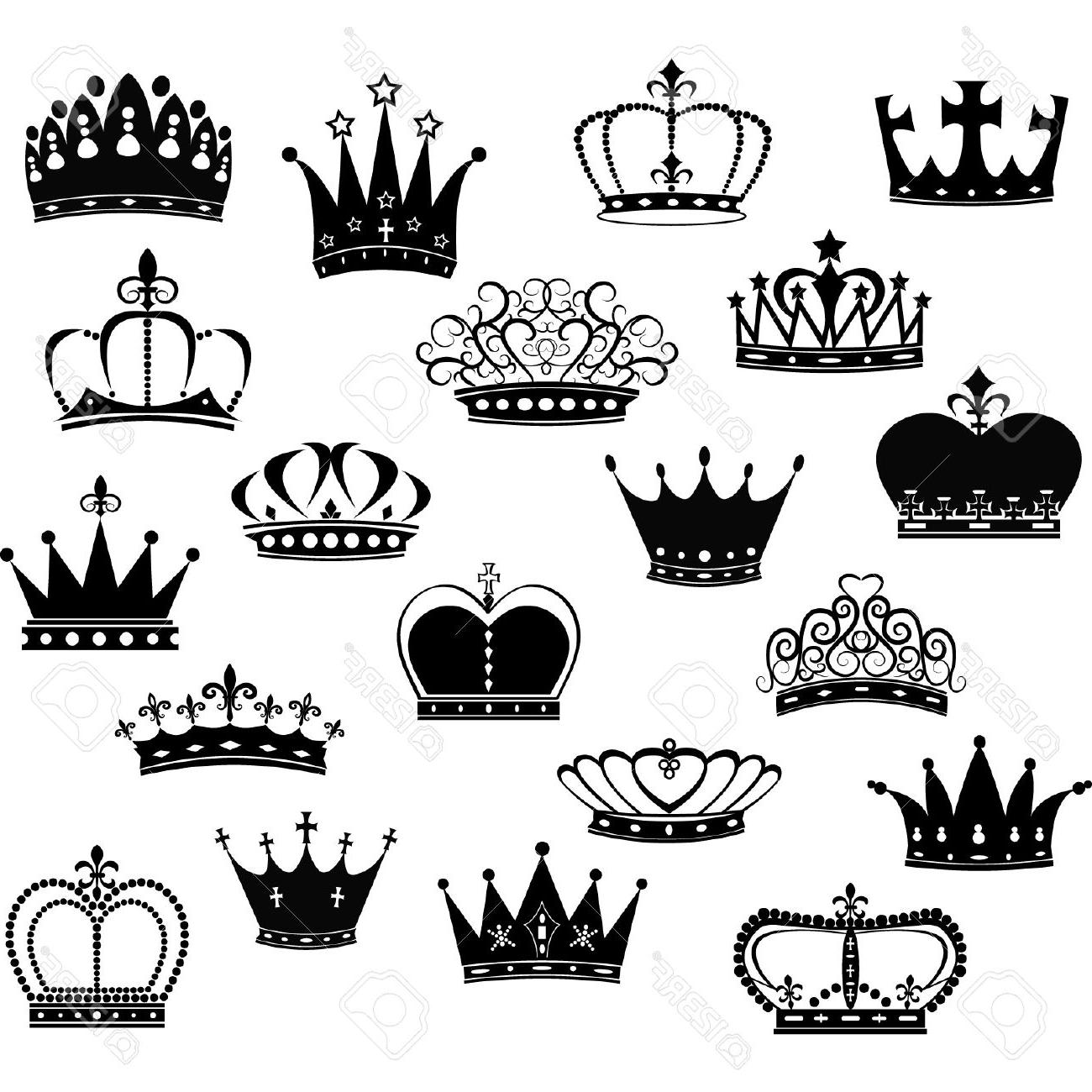 1300x1300 Queen Crown Drawing Free Download Clip Art - Line Drawing Crown